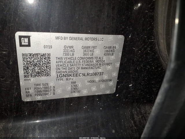 2020 CHEVROLET TAHOE 4WD COMMERCIAL FLEET 9