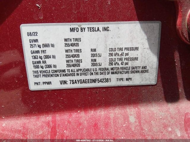 2022 TESLA MODEL Y LONG RANGE DUAL MOTOR ALL-WHEEL DRIVE 9