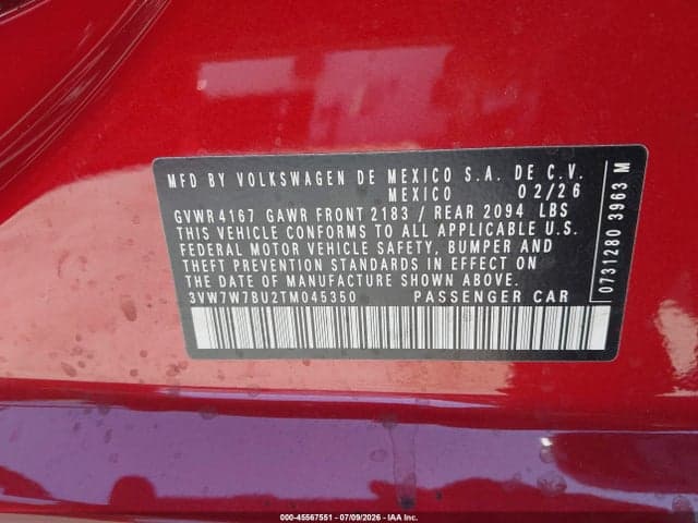 2026 VOLKSWAGEN JETTA SE 9