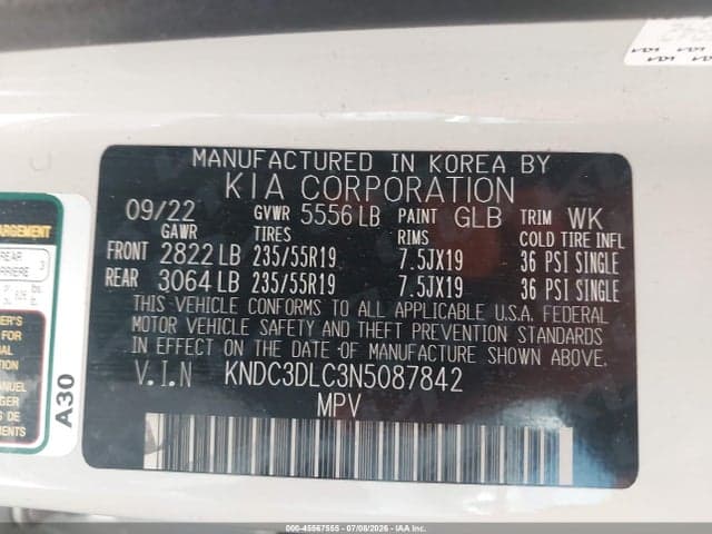 2022 KIA EV6 WIND 9