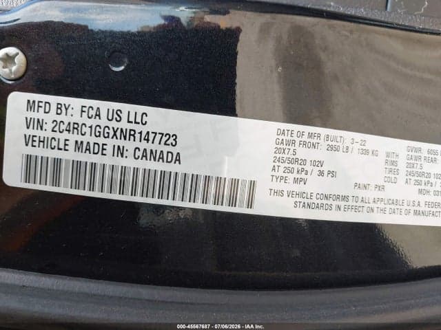 2022 CHRYSLER PACIFICA LIMITED 9