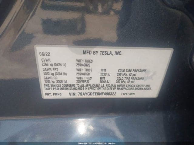 2022 TESLA MODEL Y LONG RANGE DUAL MOTOR ALL-WHEEL DRIVE 9