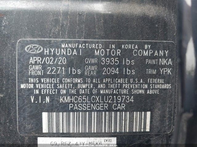 2020 HYUNDAI IONIQ HYBRID BLUE 9