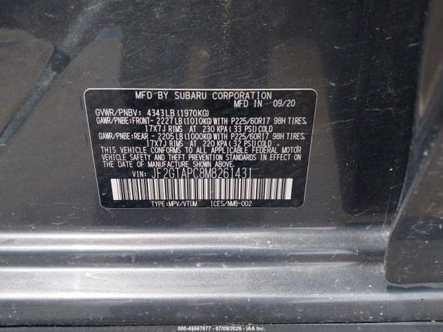 2021 SUBARU CROSSTREK PREMIUM 9