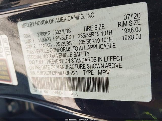 2021 ACURA RDX STANDARD 9