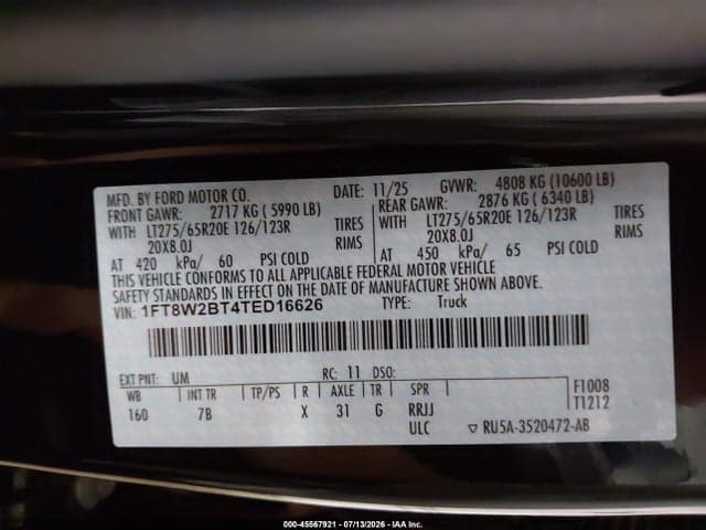 2026 FORD F-250 PLATINUM 8