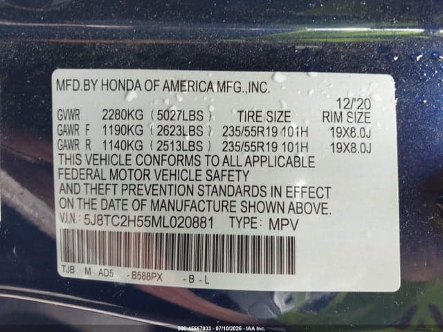 2021 ACURA RDX TECHNOLOGY PACKAGE 9