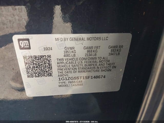 2025 CHEVROLET MALIBU FWD RS 9