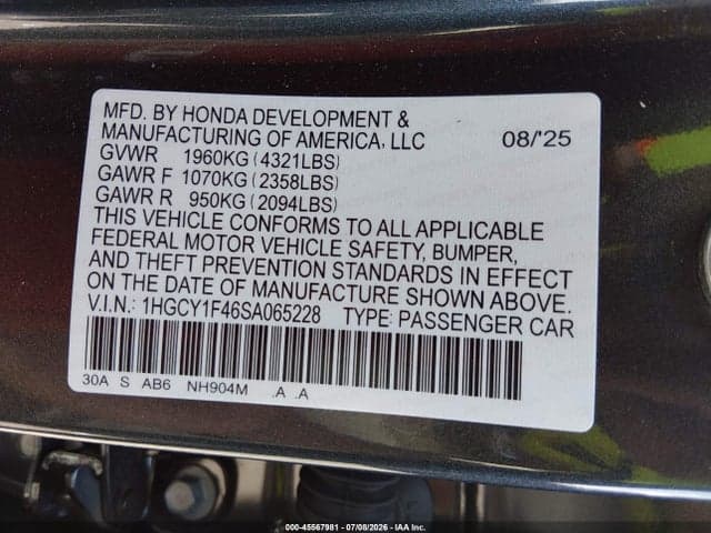 2025 HONDA ACCORD SE 9