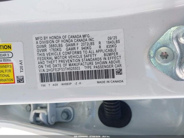 2026 HONDA CIVIC SPORT 9