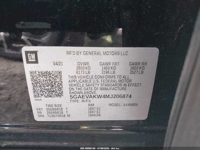 2021 BUICK ENCLAVE AWD ESSENCE 9