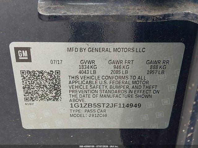 2018 CHEVROLET MALIBU 1LS 9