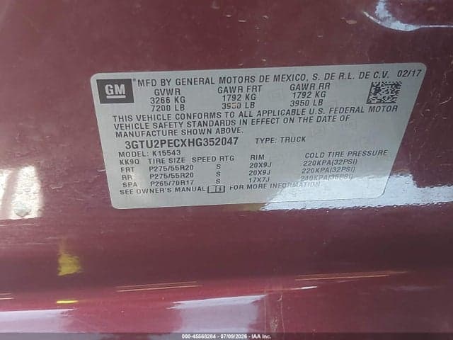 2017 GMC SIERRA 1500 DENALI 9