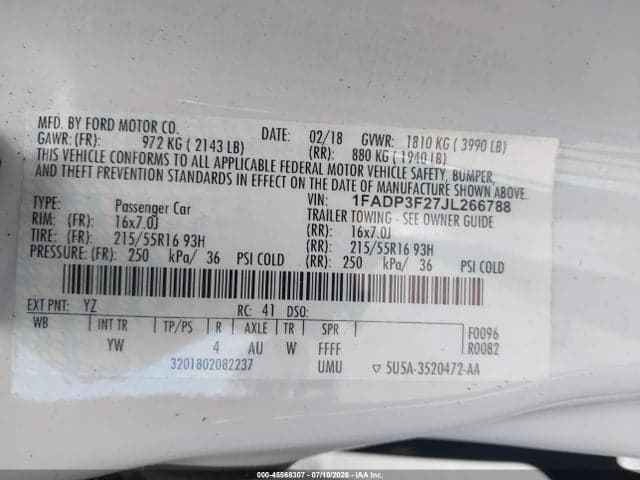 2018 FORD FOCUS SE 9