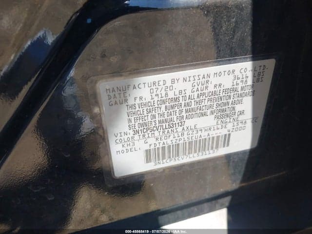 2020 NISSAN KICKS SV XTRONIC CVT 9