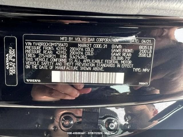 2021 VOLVO XC90 RECHARGE PLUG-IN HYBRID T8 INSCRIPTION EXPRESSION 7 PASSENGER 9