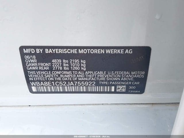 2018 BMW 330E IPERFORMANCE 9