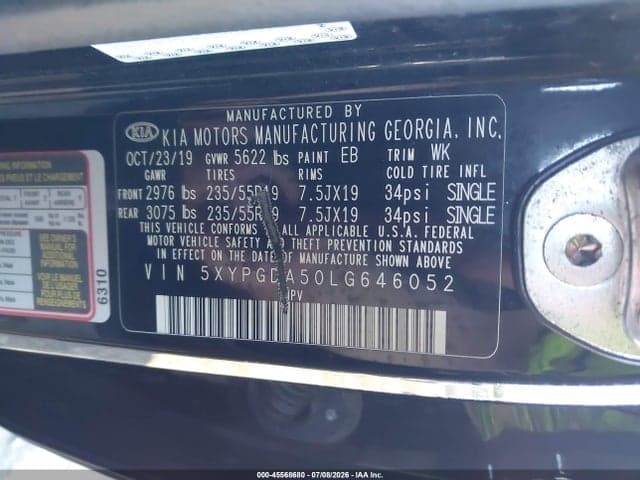 2020 KIA SORENTO 3.3L S 9