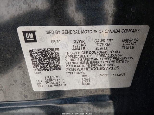 2020 CHEVROLET EQUINOX FWD LS 9
