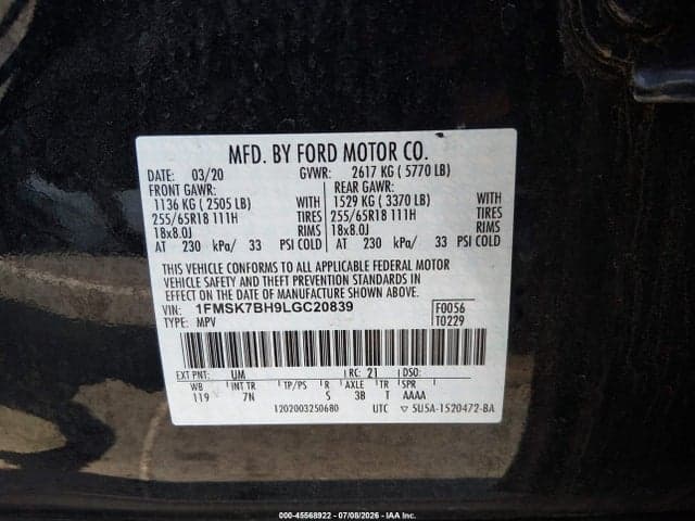 2020 FORD EXPLORER 9