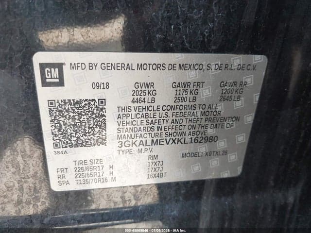 2019 GMC TERRAIN SLE 9