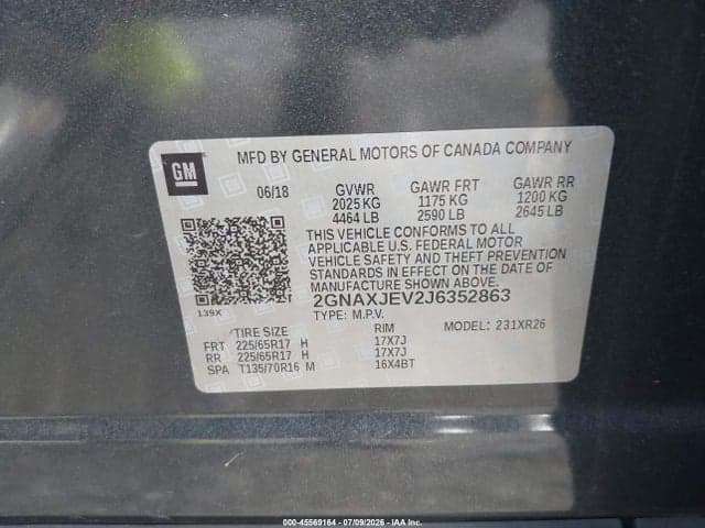 2018 CHEVROLET EQUINOX LT 9