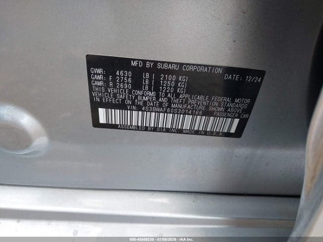 2025 SUBARU LEGACY PREMIUM 9