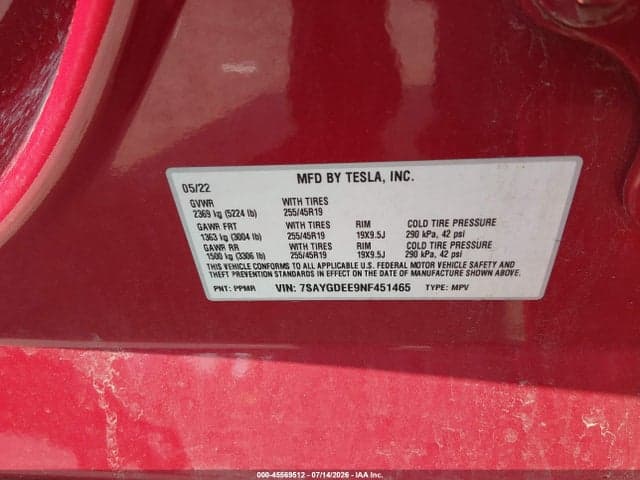 2022 TESLA MODEL Y LONG RANGE DUAL MOTOR ALL-WHEEL DRIVE 9