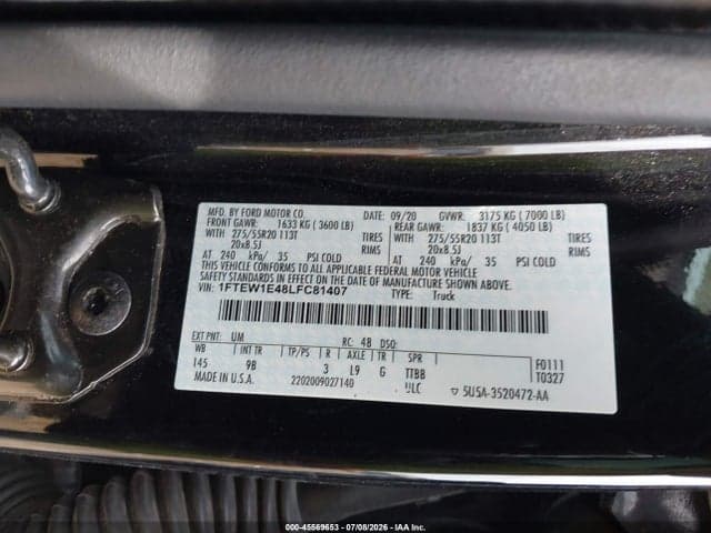 2020 FORD F-150 PLATINUM 9