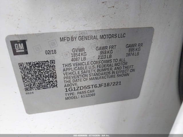 2018 CHEVROLET MALIBU LT 9