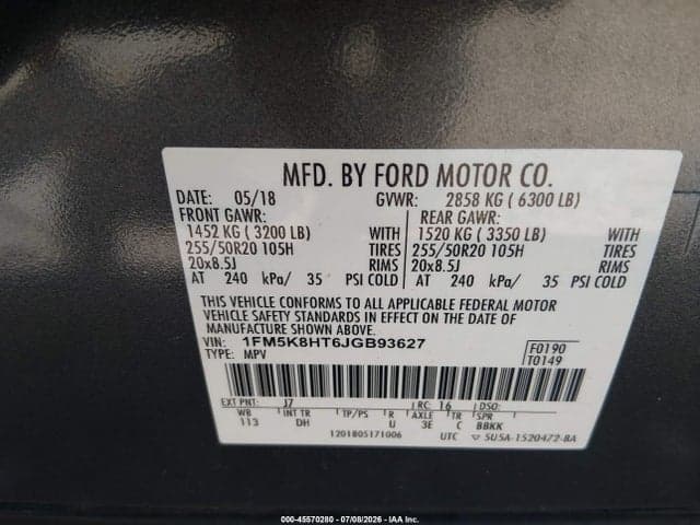 2018 FORD EXPLORER PLATINUM 9