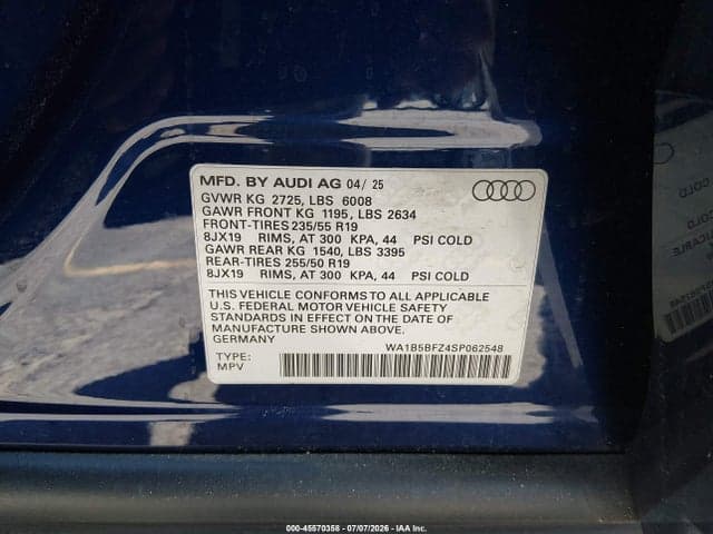 2025 AUDI Q4 E-TRON PREMIUM 45 QUATTRO 9