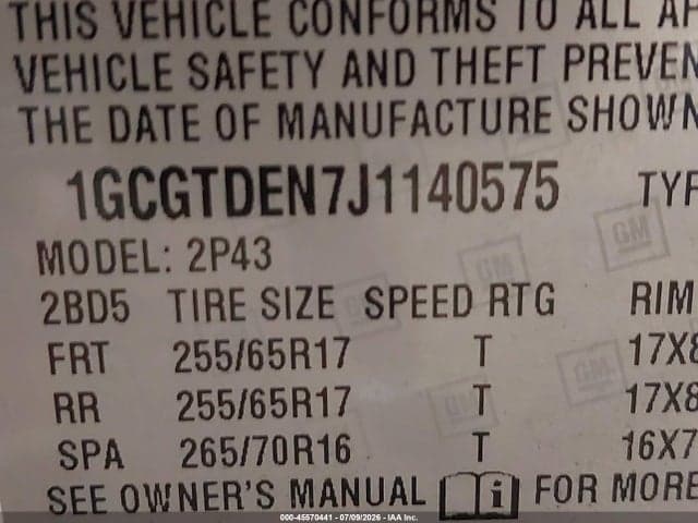2018 CHEVROLET COLORADO Z71 9