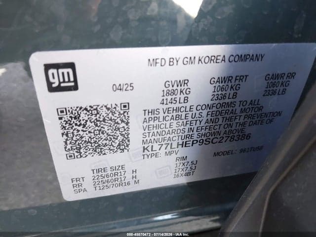 2025 CHEVROLET TRAX FWD LT 9