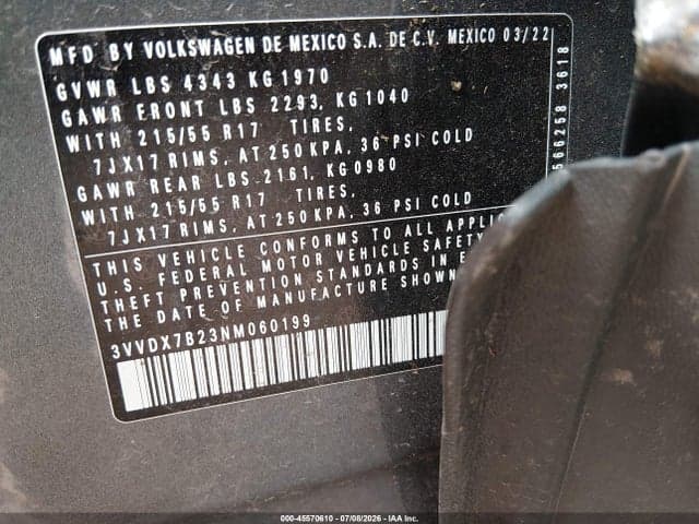 2022 VOLKSWAGEN TAOS 1.5T S 9