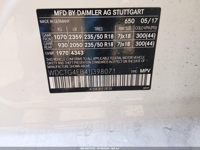 2018 MERCEDES-BENZ GLA 250 9