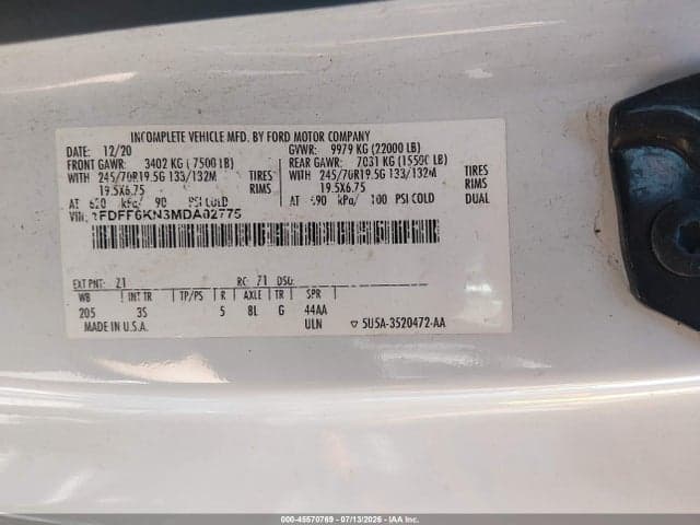 2021 FORD F-600 CHASSIS XL/XLT 8