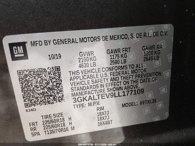 2020 GMC TERRAIN AWD SLE 9