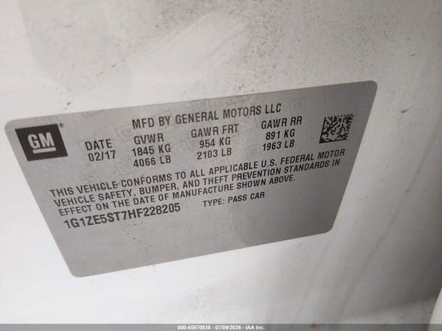 2017 CHEVROLET MALIBU 1LT 9