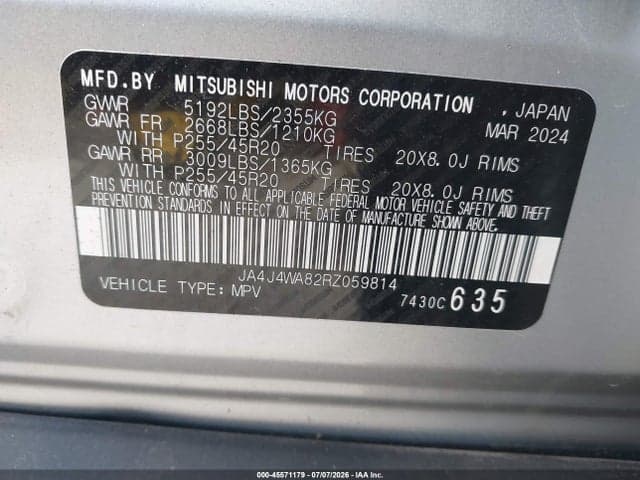 2024 MITSUBISHI OUTLANDER 9