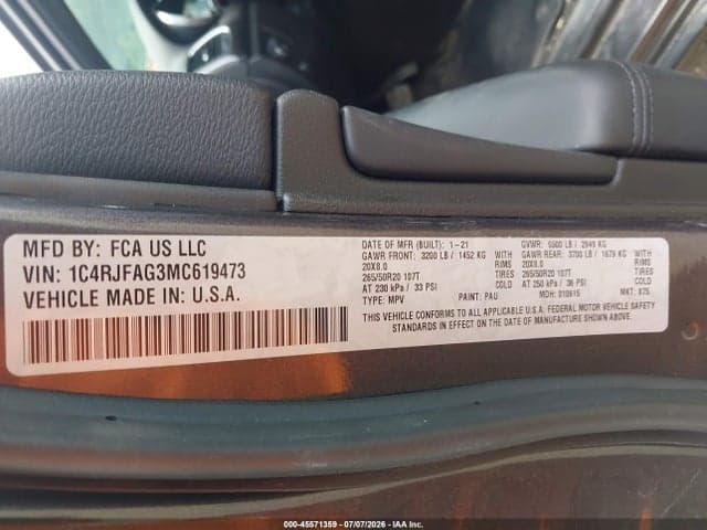 2021 JEEP GRAND CHEROKEE LAREDO X 4X4 9