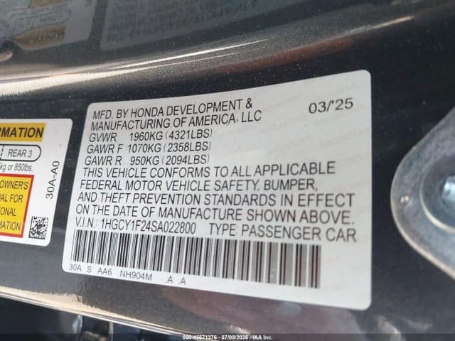 2025 HONDA ACCORD LX 9