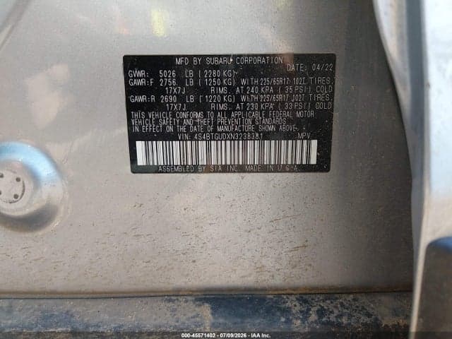 2022 SUBARU OUTBACK WILDERNESS 9
