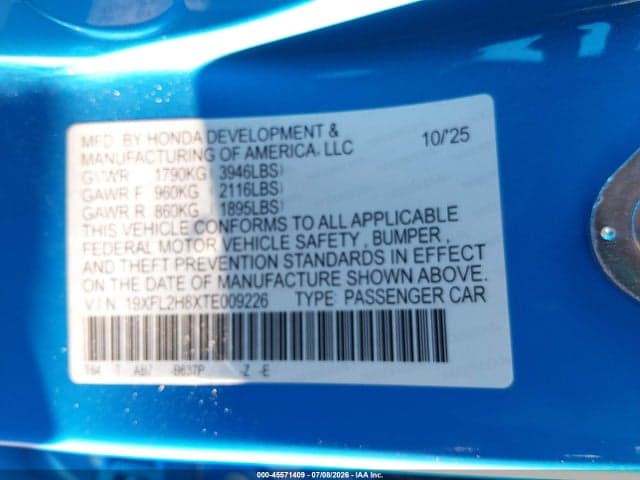 2026 HONDA CIVIC SPORT 9