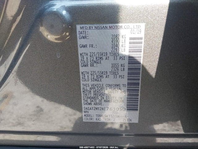 2019 NISSAN ROGUE SL 9