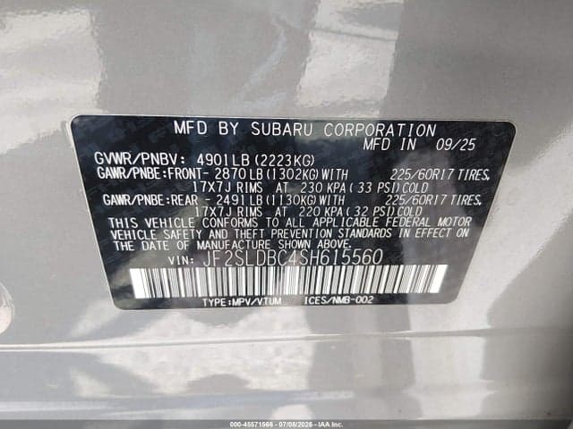 2025 SUBARU FORESTER PREMIUM 9