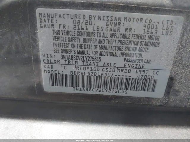 2020 NISSAN SENTRA SV XTRONIC CVT 9