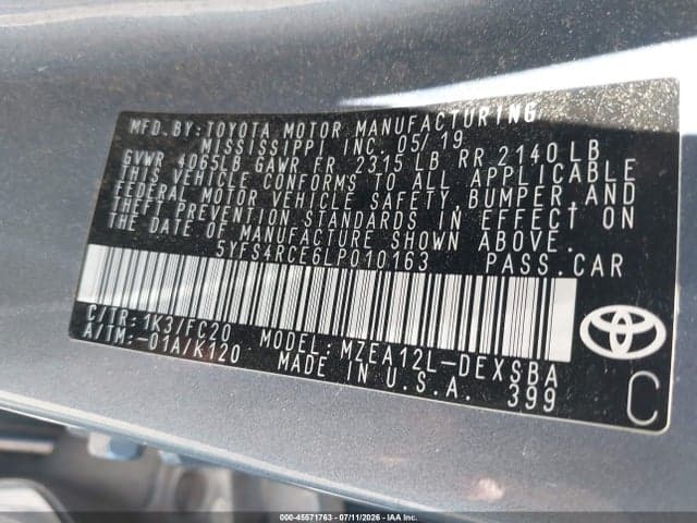 2020 TOYOTA COROLLA SE 9