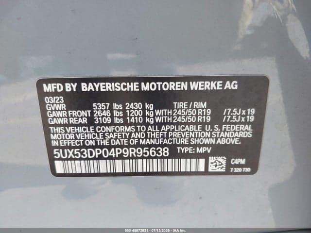 2023 BMW X3 XDRIVE30I 9