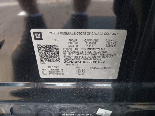 2018 CHEVROLET EQUINOX LT 9